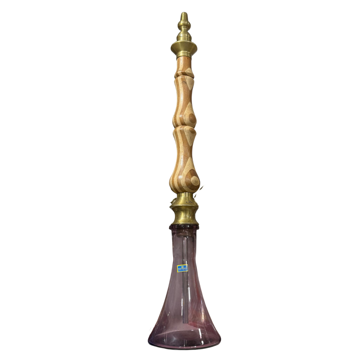 Wooden Harmony Hookah – Natural Brass Edition