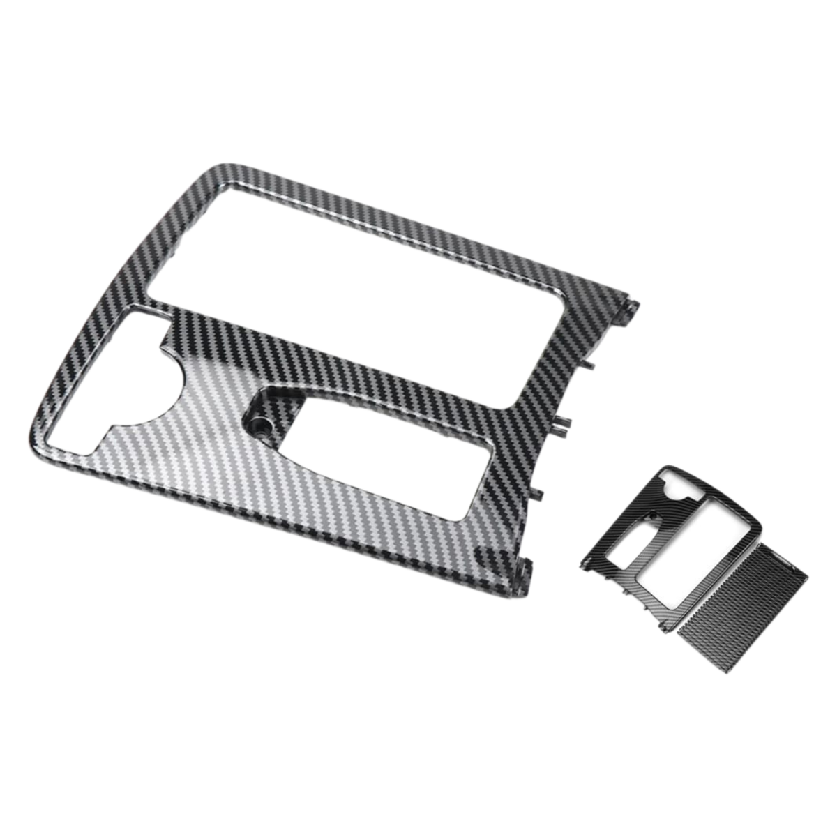 Mercedes W204 Cupholder Cover Replacement – Carbon Look (With or Without Drawer)