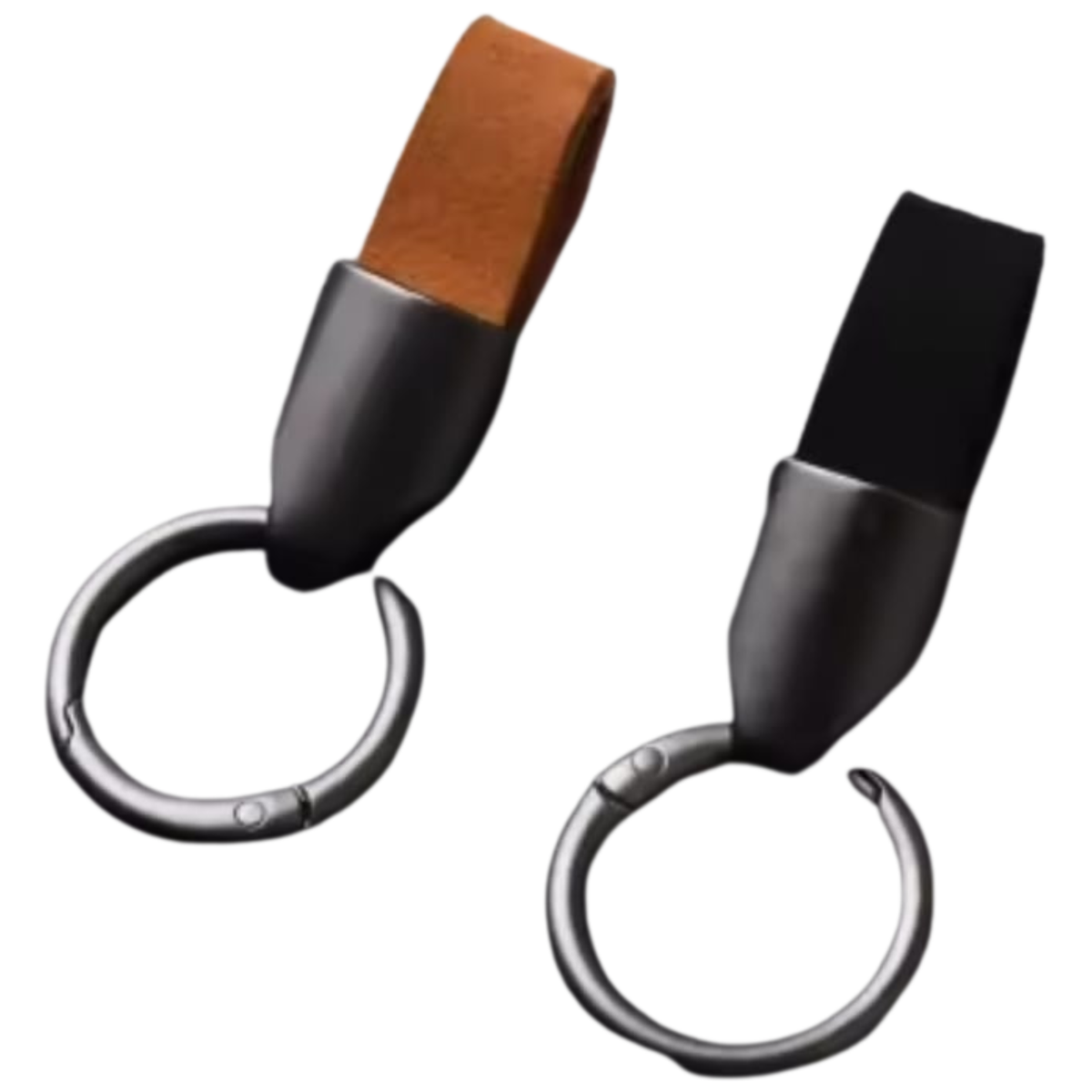 Minimalistic Leather Keychain – Brown or Black