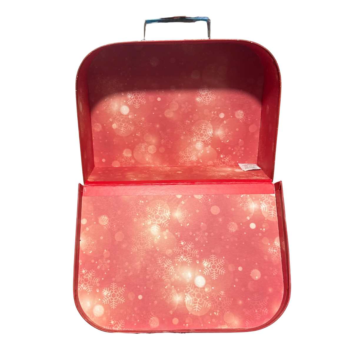 Red Christmas Gift Suitcase Box – Decorative Holiday Storage & Gift Packaging
