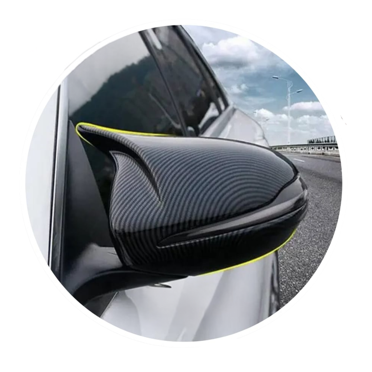 Mercedes W205/W213 Mirror Cover Set (Black / Carbon)