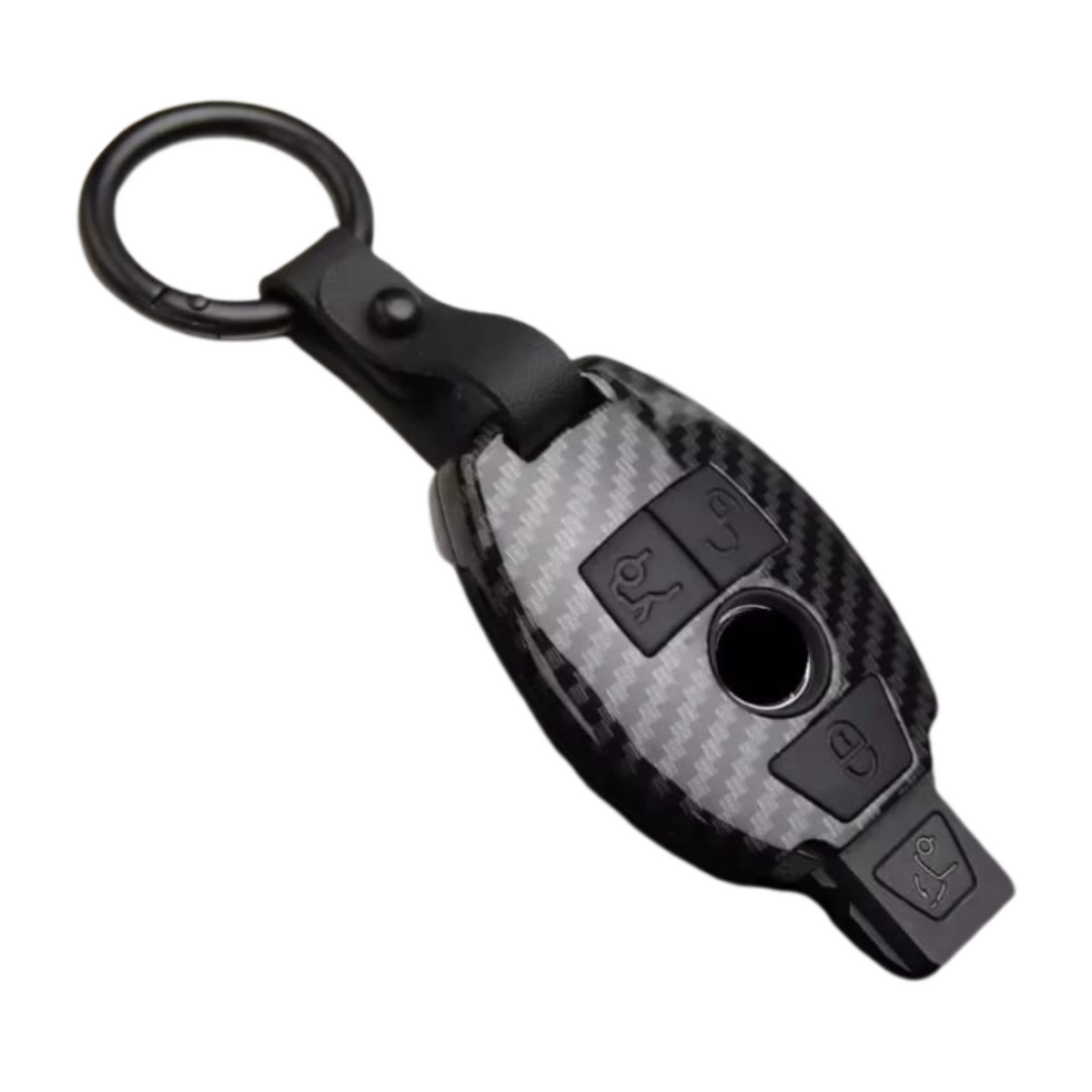 Mercedes 2007–2018 Key Cover – Double Layer Carbon Black