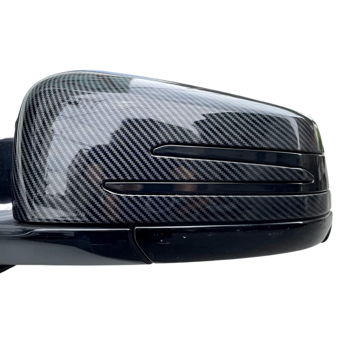 Mercedes Mirror Replacement for Facelift Carbon Style Plastic (2 Pieces)