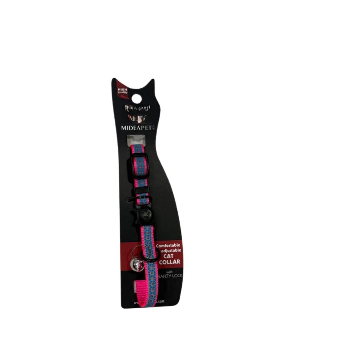 Mideapet Adjustable Cat Collar with Safety Lock & Bell – Bright & Comfortable