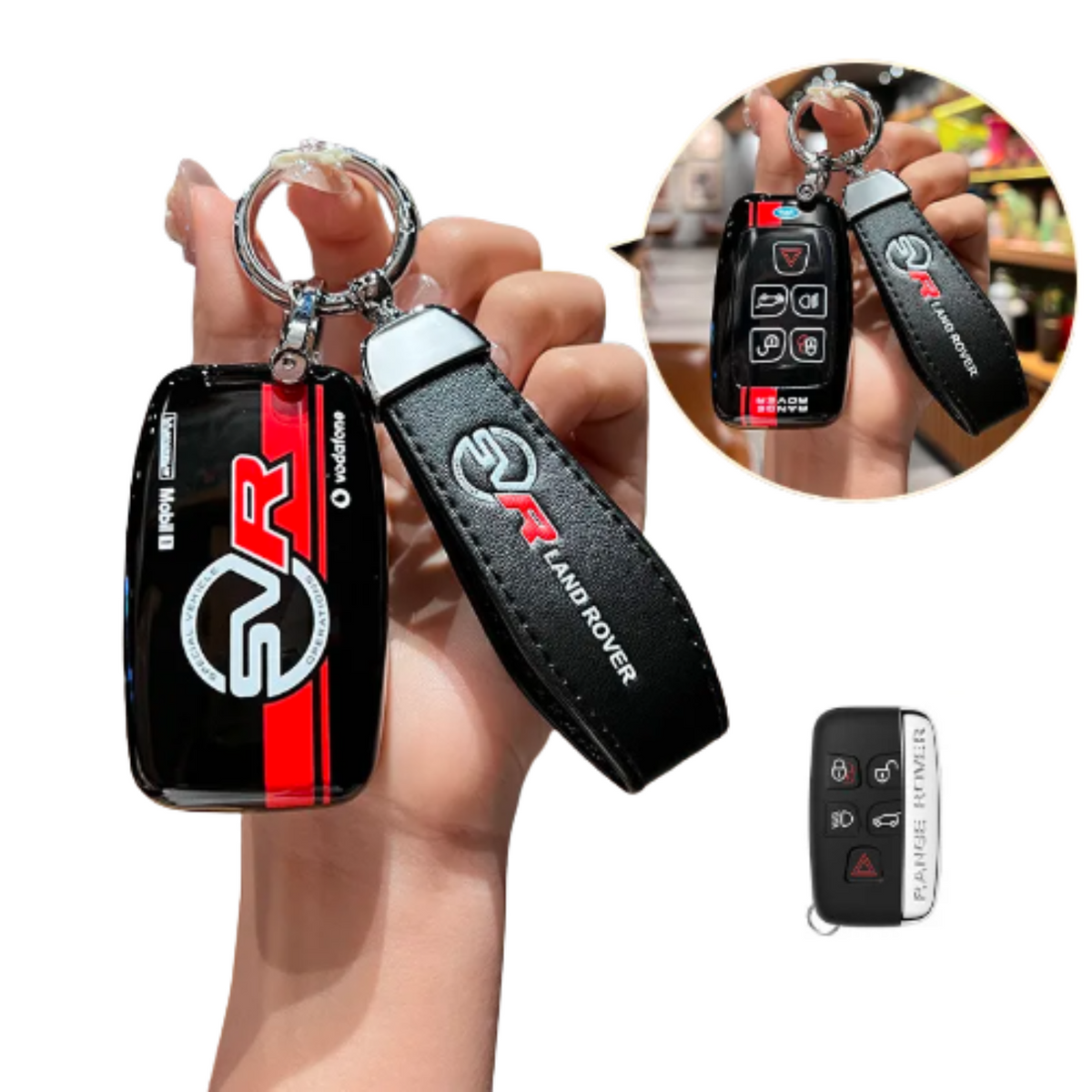 Land Rover Range Key Cover + Keychain – SVR Design (Highest Quality)