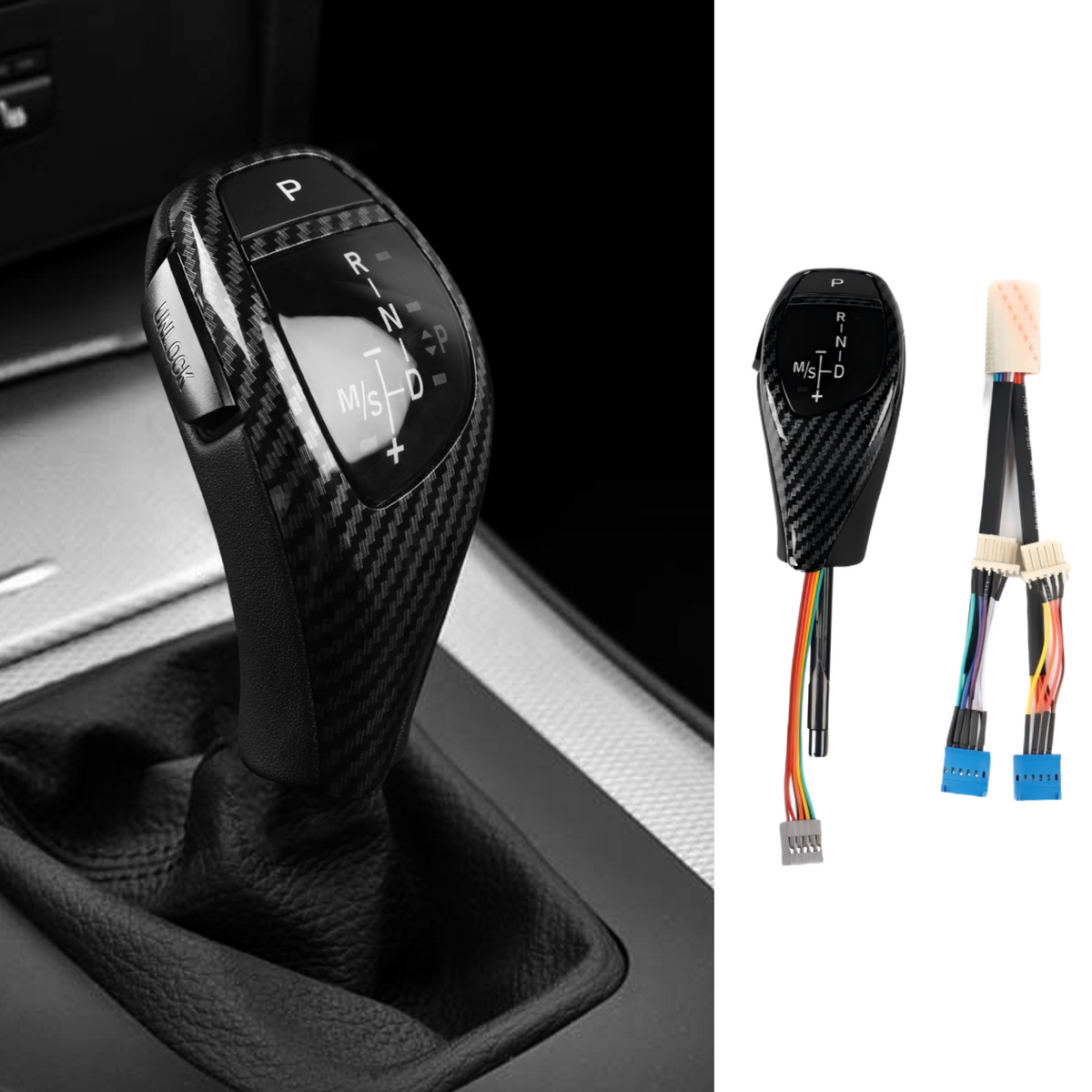 BMW Short LED Gear Knob – Automatic Shifter with Light Display