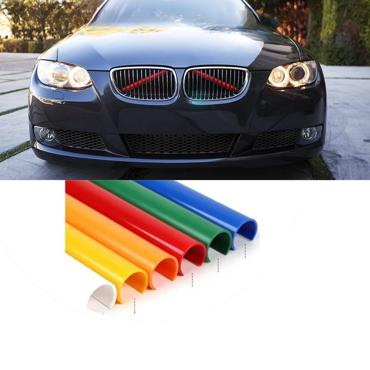BMW E90 E92 E93 Front Grill Strip Covers – Colorful M Look Accent Kit