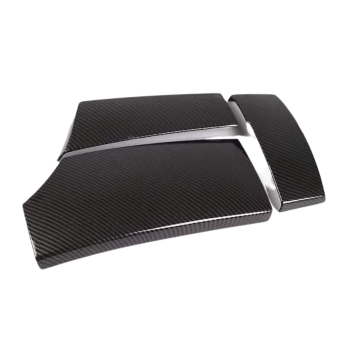 BMW E60 Armrest Cover – Carbon Fiber Pattern (Plastic Material)