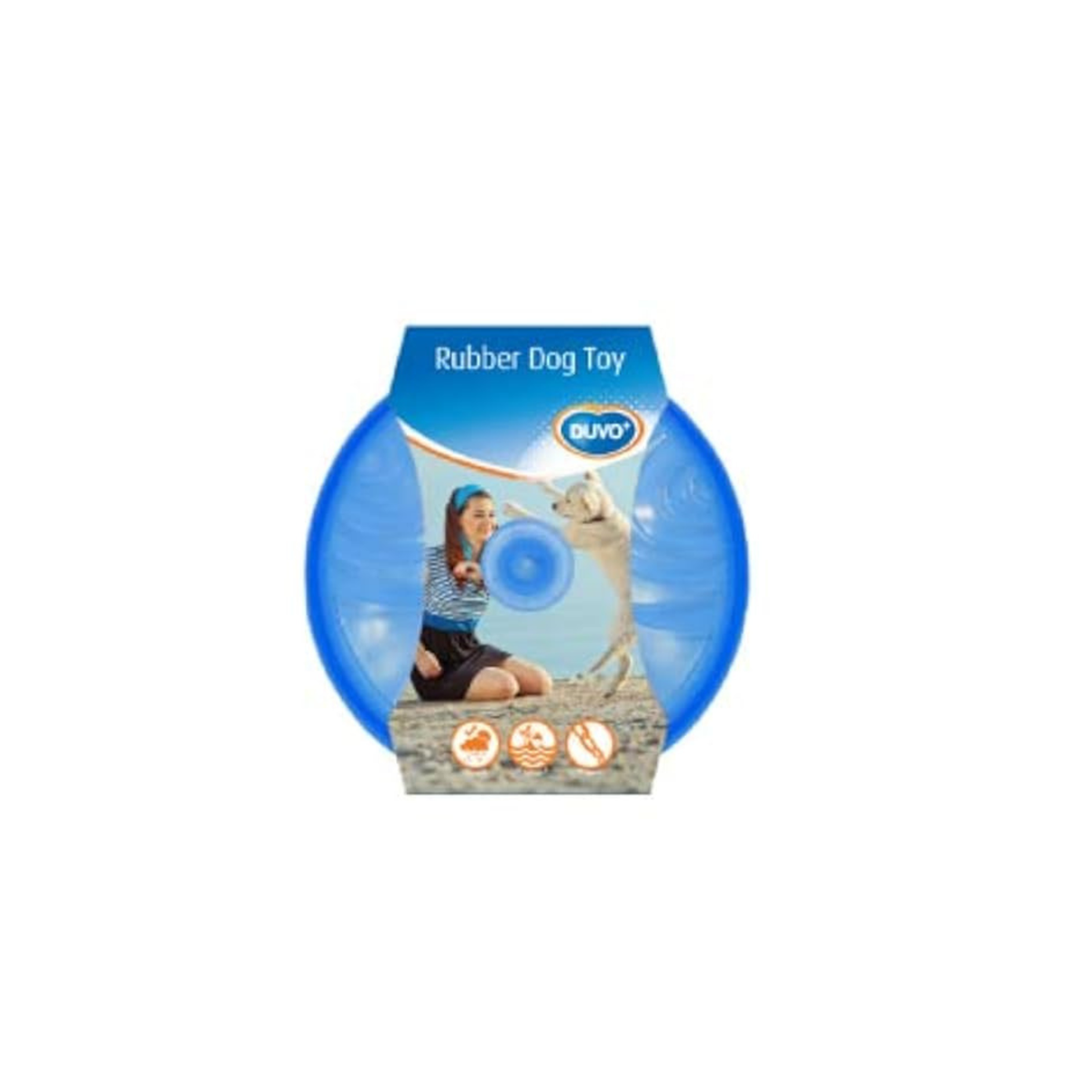 Duvo+ Rubber Dog Toy – Durable Flying Disc for Fetch & Play