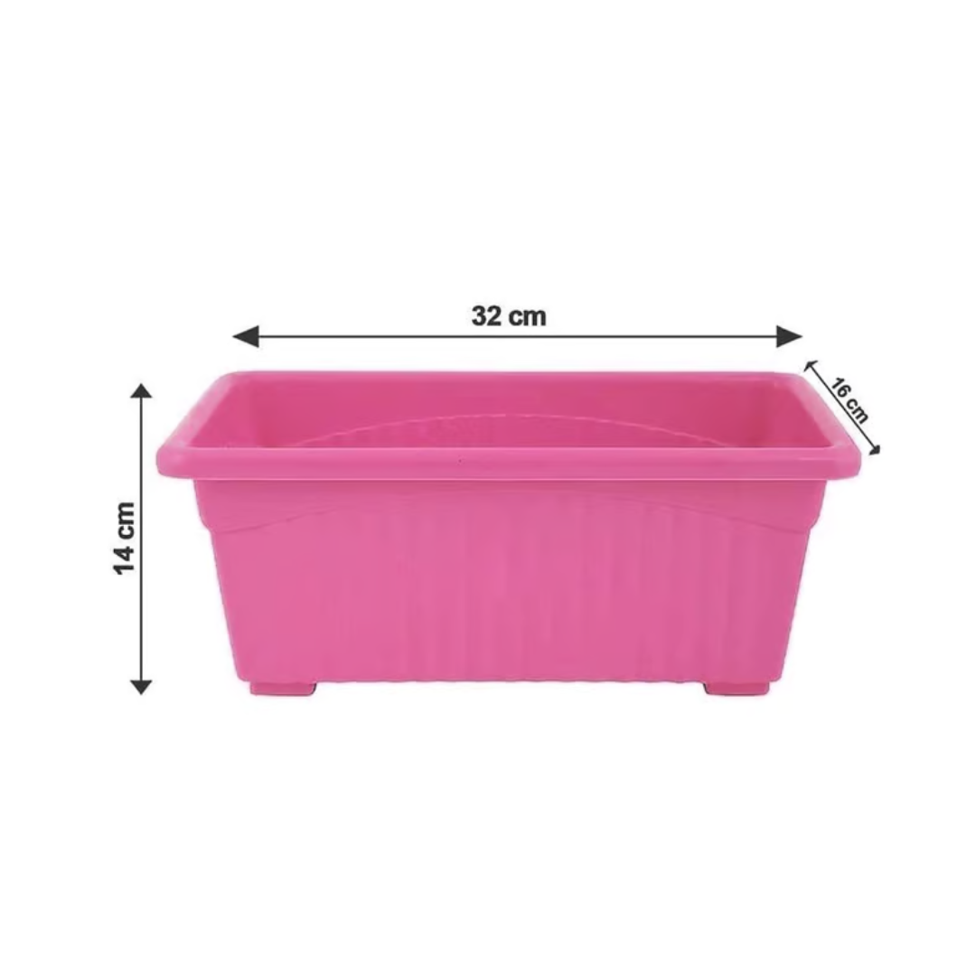 Rectangular Plastic Planter Box with Lid
