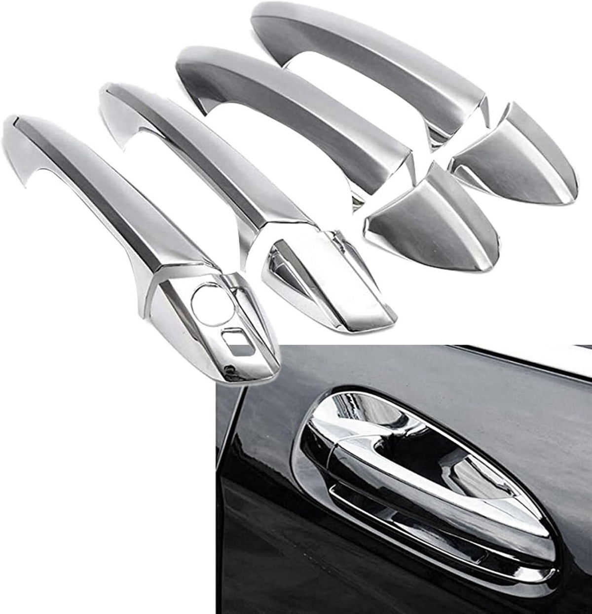 Mercedes Benz Chrome Exterior Door Handle Covers – W204, W212, ML, CLA