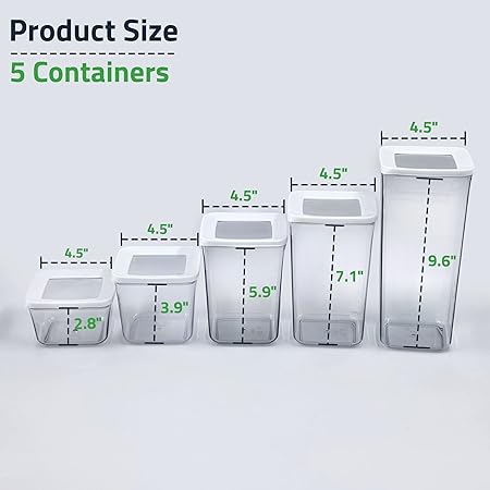 Witforms Food Storage Containers - 5 PCS