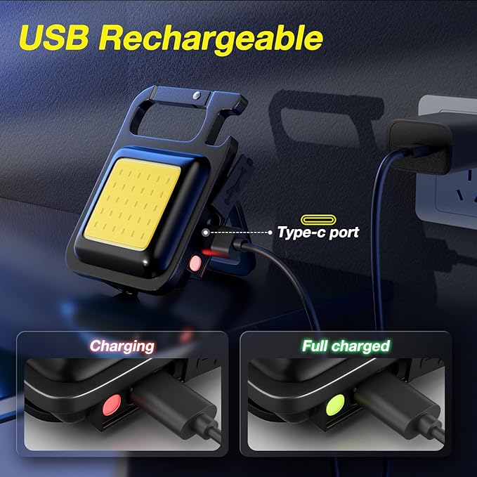 COB Rechargeable Keychain Light