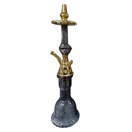 Black & Gold Royal Hookah – Elite Brass Edition