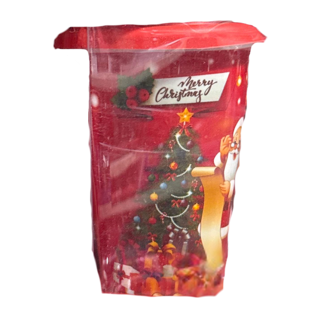 Santa Christmas Travel Cup with Red Lid – Festive Holiday Mug