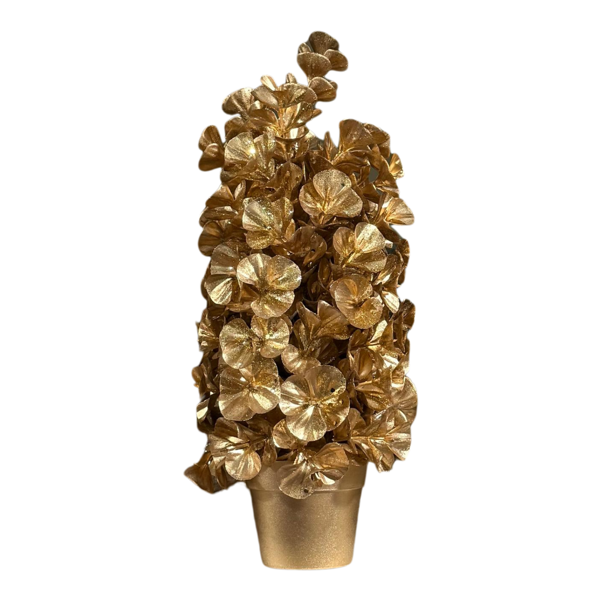 Luxurious Gold Topiary Trees - Metallic Floral or Spiked Potted Decor
