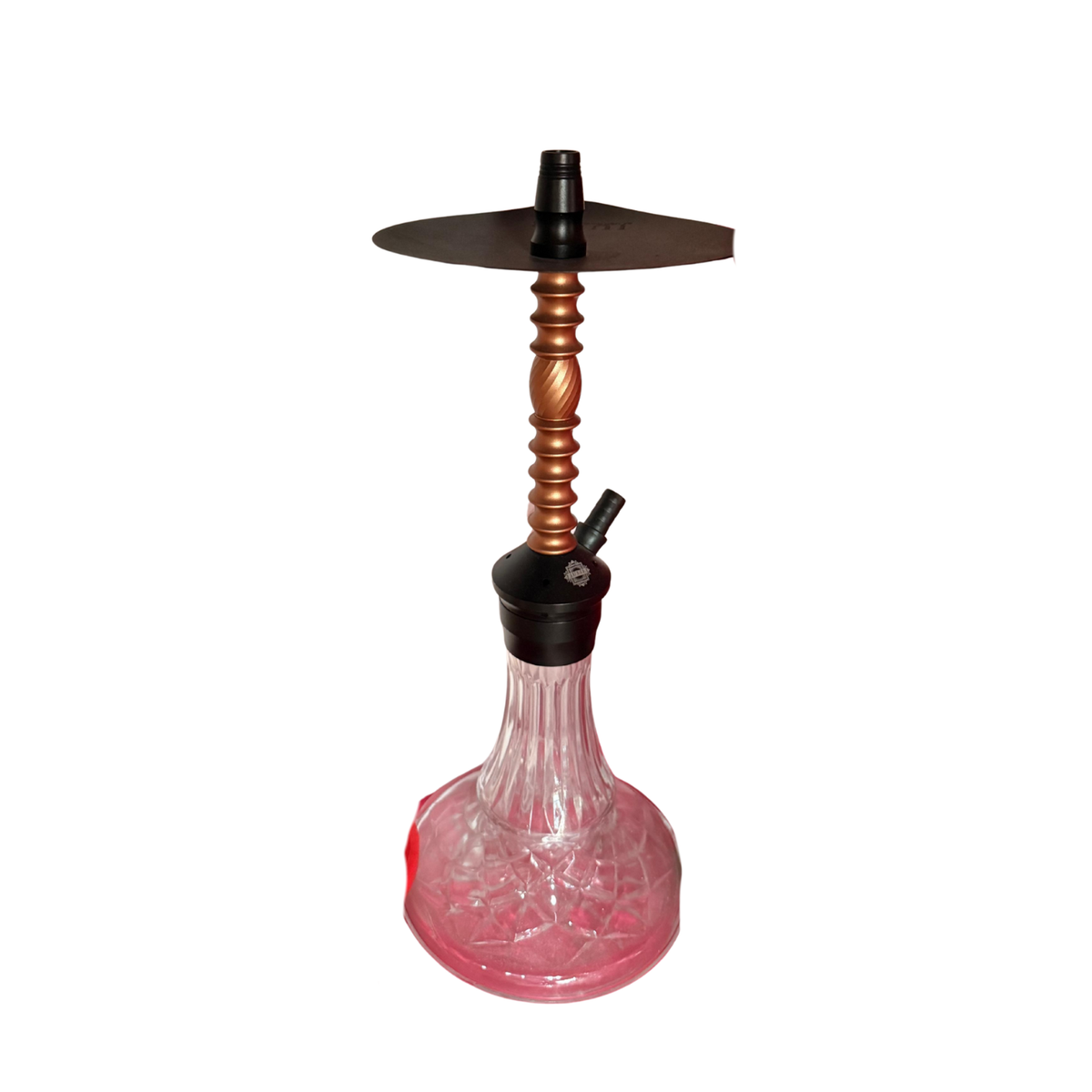 Bronze Spiral Hookah – Rose Crystal Base Edition