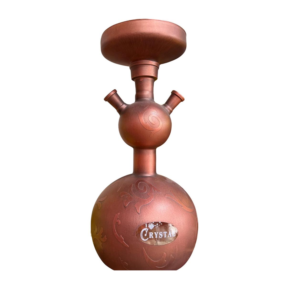 Crystal Series Hookah – Full Metal Spherical Design (Matte Bronze Finish)