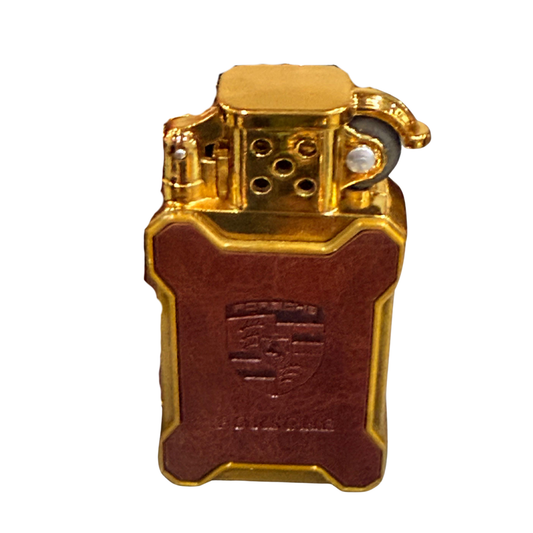 Luxury Gold & Leather Torch Lighter