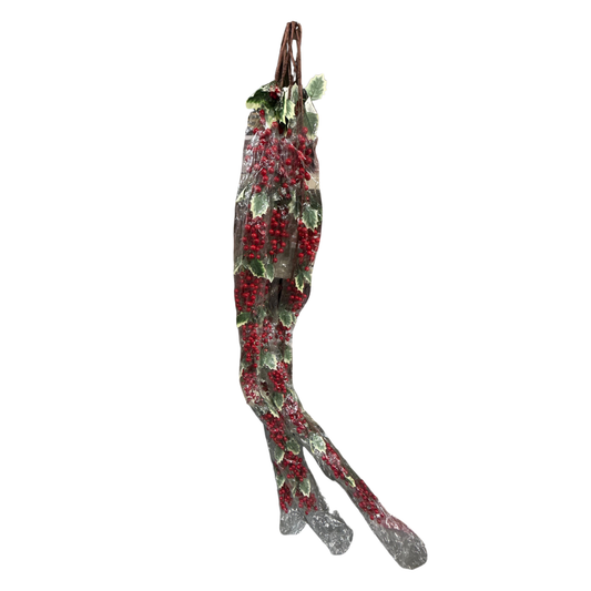 Holly Berry Hanging Decoration – Festive Red Berry & Leaf Accent