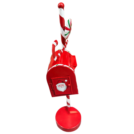 Letters to Santa Standing Mailbox – Candy Cane Pole Christmas Decoration