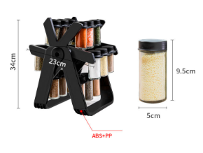360° Rotating spice rack With Container