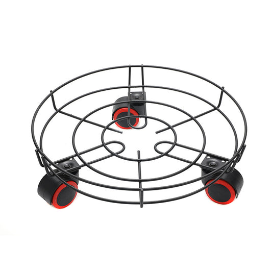 Heavy-Duty Round Plant or Gaz Caddy with Wheels