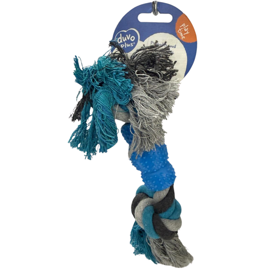Duvo Plus Rope Chew Toy with Rubber Center